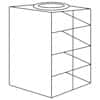 Cole-Parmer Vertical/Chest Freezer Rack for Mini 2" Boxes, 4 box capacity