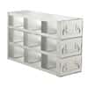 Cole-Parmer Upright Freezer Drawer Rack for Standard 3" Boxes, 3 x 3 Array