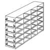 Cole-Parmer Upright Freezer Drawer Rack for 96 Deep-Well Plates or 1 3/4" Max H Boxes, 4 x 6 Array
