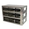 Cole-Parmer Upright Freezer Drawer Rack for Microtube Boxes with 2 7/16" Max Height, 3 x 3 Array