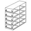 Cole-Parmer Upright Freezer Drawer Rack for 100-Place Slide Boxes, 2 x 5 Array