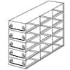 Cole-Parmer Upright Freezer Drawer Rack for 100-Place Slide Boxes, 3 x 5 Array