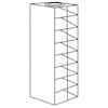 Cole-Parmer Upright Freezer Drawer Rack for 100-Place Slide Boxes, 2 x 8 Array