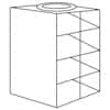 Cole-Parmer Vertical/Chest Freezer Rack for Standard 3.75" High Boxes, 4 box capacity