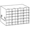 Cole-Parmer Upright Freezer Rack for 0.2 mL Tube 96-Well PCR Boxes, 4 x 6 Array