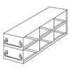 Cole-Parmer Upright Drawer Freezer Rack for 0.2 mL Tube 96-Well PCR Boxes, 3 x 2 x 2 Array