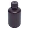 Cole-Parmer Amber Narrow-Mouth Plastic Bottle, HDPE, 125mL (4oz); 12/PK
