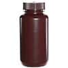 Cole-Parmer Amber Wide-Mouth Plastic Bottle, HDPE, 250mL (8oz); 12/PK