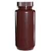 Cole-Parmer Amber Wide-Mouth Plastic Bottle, HDPE, 500mL (16oz); 12/PK