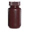 Cole-Parmer Economy Amber Wide-Mouth Plastic Bottle, HDPE, 125mL (4oz); 72/PK