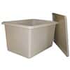 Rectangular Mobile Tub with Lid, LDPE, 54 Gal