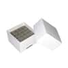Cole-Parmer Cardboard Freezer Box, 3" x 3" x 2", with 25-Place Divider
