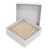 Cole-Parmer Cardboard Freezer Box, 5-1/4" x 5-1/4" x 2", with 100-Place Divider