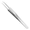 Cole-Parmer Precision Stainless Steel Tweezers w/ Extra Fine, Bent Tips; 110 mm L