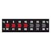 Cole-Parmer Reversible 7-Point Horizontal Temperature Label Black/Red, 0-30C/32-86F; 10/Pk