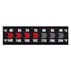 Cole-Parmer Reversible 7-Point Horizontal Temperature Label Black/Red, 60-90C/140-194F; 10/Pk