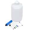 Cole-Parmer VapLock™ Solvent Waste Kit with Wide-Mouth Carboy, 10-Port, Polypropylene and LDPE, 100-415 Closure, 20 L