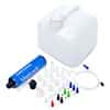 Cole-Parmer VapLock™ Solvent Waste Kit with Square Carboy, 10-Port, Polypropylene and HDPE, 63 mm Closure, 10 L