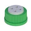 Cole-Parmer VapLock™ Solvent Delivery Cap with EPDM Air Inlet Valve, Four 1/4-28 ports, GL45; 1/EA