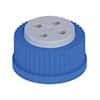 Cole-Parmer VapLock™ Solvent Delivery Cap with Viton Air Inlet Valve, Four 1/4-28 ports, GL45; 1/EA