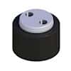 Cole-Parmer VapLock™ Solvent Delivery Cap with 304 SS Port Thread Inserts, two 1/4"-28, GL38; 1/ea