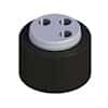 Cole-Parmer VapLock™ Solvent Delivery Cap with 304 SS Port Thread Inserts, three 1/4"-28, GL38; 1/ea