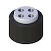 Cole-Parmer VapLock™ Solvent Delivery Cap with 304 SS Port Thread Inserts, four 1/4"-28, GL38; 1/ea