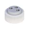 Cole-Parmer VapLock™ Solvent Delivery Cap w/ 304 SS Port Thread Inserts, three 1/4"-28, 38 mm Wako; 1/ea