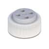 Cole-Parmer VapLock™ Solvent Delivery Cap w/ EPDM Air Inlet Valve, Four 1/4-28 ports, 38 mm Wako; 1/EA