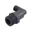 Cole-Parmer VapLock™ Filter Adapter, 90° elbow, 1/4" NPT(M) x 1/2" NPT(M), polypropylene; 1/ea