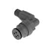 Cole-Parmer VapLock™ Adapters for Exhaust Filters, Justrite® Centura Quick-Disconnect, 90° Elbow, Polypropylene and EPDM