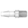 Cole-Parmer VapLock™ Fitting, Polypropylene,  Straight, Hose Barb to Threaded Adapter, 1/4" ID x 1/8" NPT(M); 10/PK