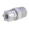 Cole-Parmer VapLock™ Fitting, Polypropylene, Straight, Compression to Threaded Adapter, 3/8" OD Tubing x 1/2" NPT(M); 5/PK
