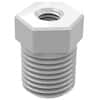 Cole-Parmer VapLock™ Threaded Adapter Fitting, 9/16" Hex, Straight, Polypropylene, 1/4" NPT(M) x 1/4-28 UNF(F)
