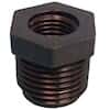 Cole-Parmer VapLock™ Threaded Adapter Fitting, 9/16" Hex, Straight, Black Polypropylene, 1/2" NPT(M) x 1/4" NPT(F)