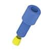 Cole-Parmer VapLock™ Fitting, Polypropylene and ETFE, Straight, Compression to Threaded Adapter, 1/8" OD tubing x 1/4-28 UNF(M), Ferrule, Blue