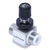 Cole-Parmer PTFE Needle Valve, Low Range, 1/4" Compression, 2400 mL/min Air, 130 mL/min Water
