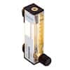 Cole-Parmer Variable Area Flowmeter, Acrylic, Air, 1.4 LPM, 1/8" Brass, with Valve