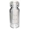 Cole-Parmer Snap Vials, 1.5 mL, 11.6 mm, Clear Glass, with Label Area, 100/Pk