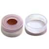 Cole-Parmer Snap-top PE Caps, 11 mm, Pre-Slit, White PTFE/Red Silicone Septa, 100/Pk, 100 Pk/Cs