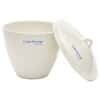 Cole-Parmer High-Form Crucible with Cover, Porcelain, 80 mL; 24/PK