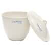 Cole-Parmer High-Form Crucible with Cover, Porcelain, 120 mL; 24/PK
