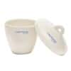 Cole-Parmer High-Form Crucible with Cover,  Porcelain, 30 mL; 36/CS
