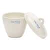 Cole-Parmer High-Form Crucible with Cover,  Porcelain, 40 mL; 12/PK