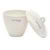 Cole-Parmer High-Form Crucible with Cover,  Porcelain, 50 mL; 12/PK