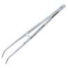 Cole-Parmer Stainless Steel Tweezers, w/ Lock, Bent Tips, Serrated, 152mm