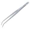 Cole-Parmer Stainless Steel Tweezers, w/ Pin, Bent Tips, Serrated, 152mm