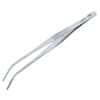 Cole-Parmer Stainless Steel Tweezers, Curved Tip, Serrated, 178mm; 12/PK