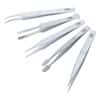 Cole-Parmer Stainless Steel Tweezers, Set of 5 w/Pouch