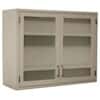 Cole-Parmer Wall Cabinet with Glass Hinged Doors, 36x30x12; Silver Grey
